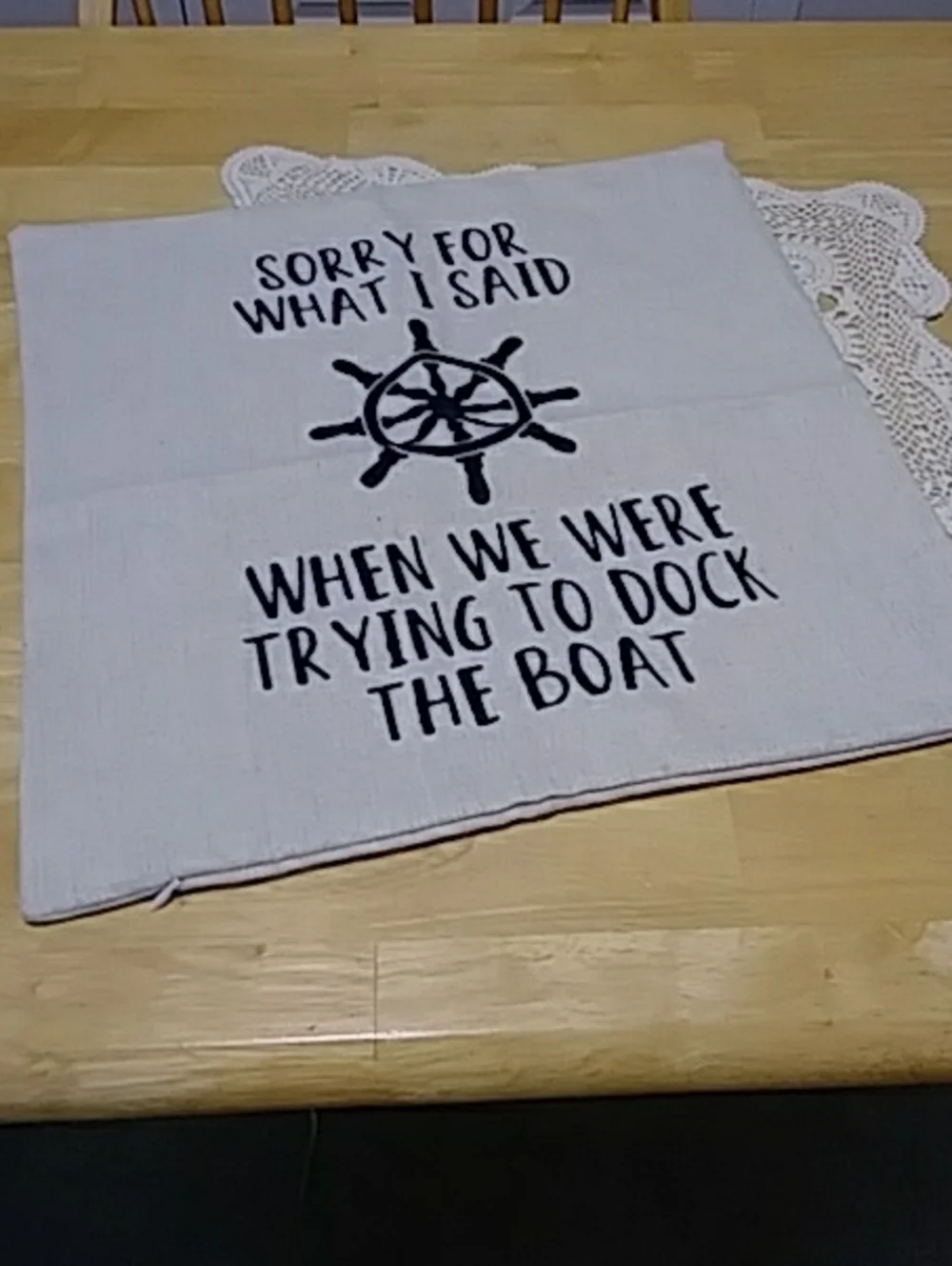 Boating Humor, New decorative pillow cover